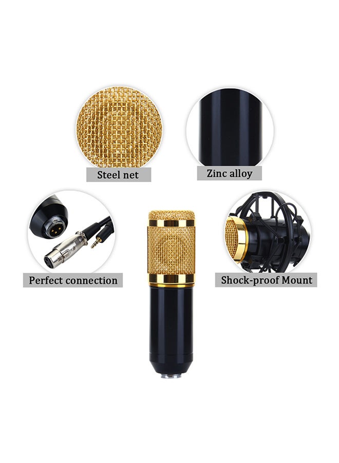 Cardioid Condenser Microphone With Shock Mount BM-800 Black