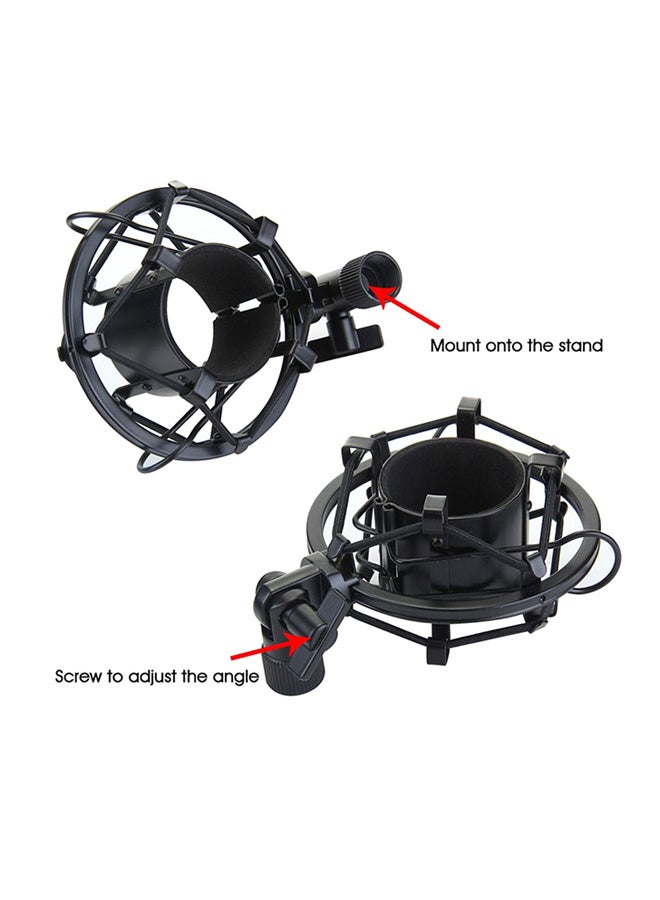 BM-700 Condenser Microphone With Plastic Shock Mount BM-700 Black - Image 3