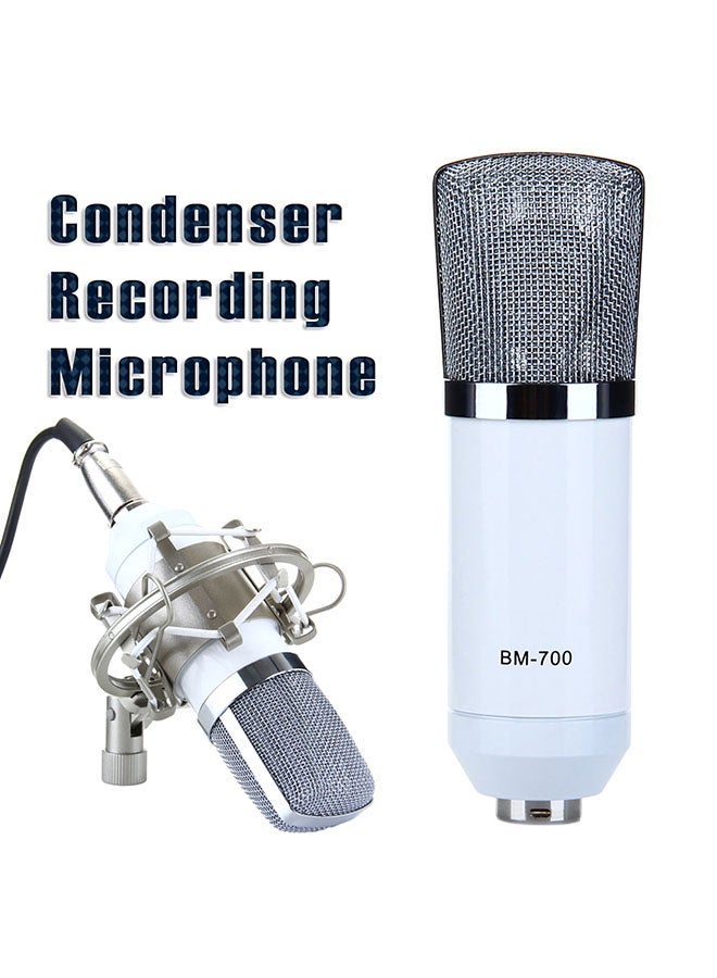 BM-700 Condenser Microphone With Shock Mount BM-700 White  - Image 3