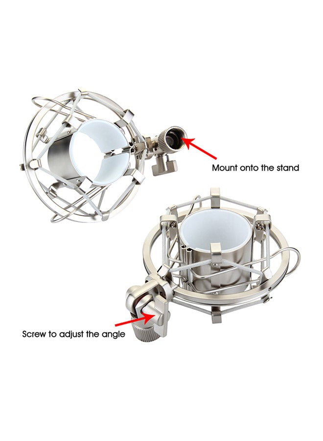 BM-700 Condenser Microphone With Shock Mount BM-700 White  - Image 5
