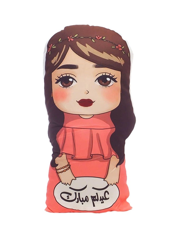 Decorative Cushion Cartoon Arabic Pattern Soft Pillow 60 x 30 x 40centimeter