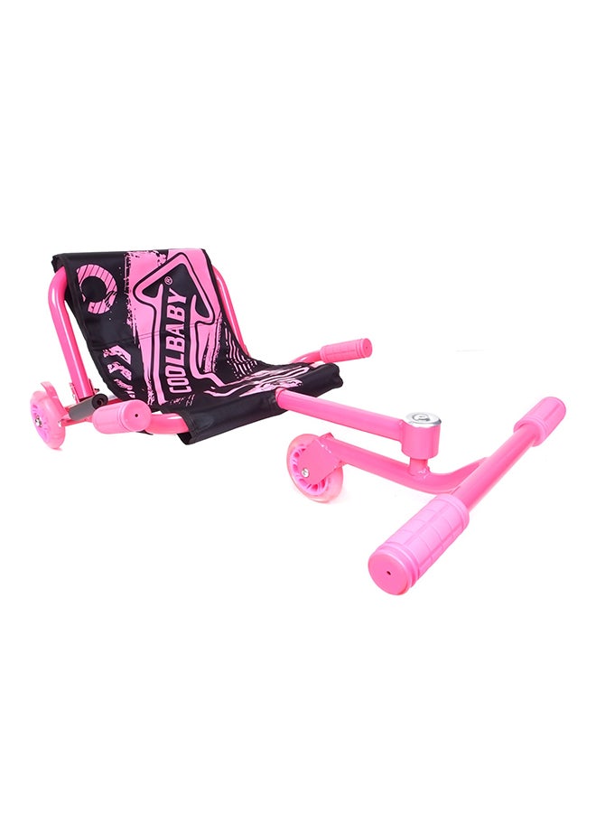 Wave Roller 3-Wheel Wave Roller Ride On Toy In Black/Pink With Comfortable Seat For Kids  - Image 2