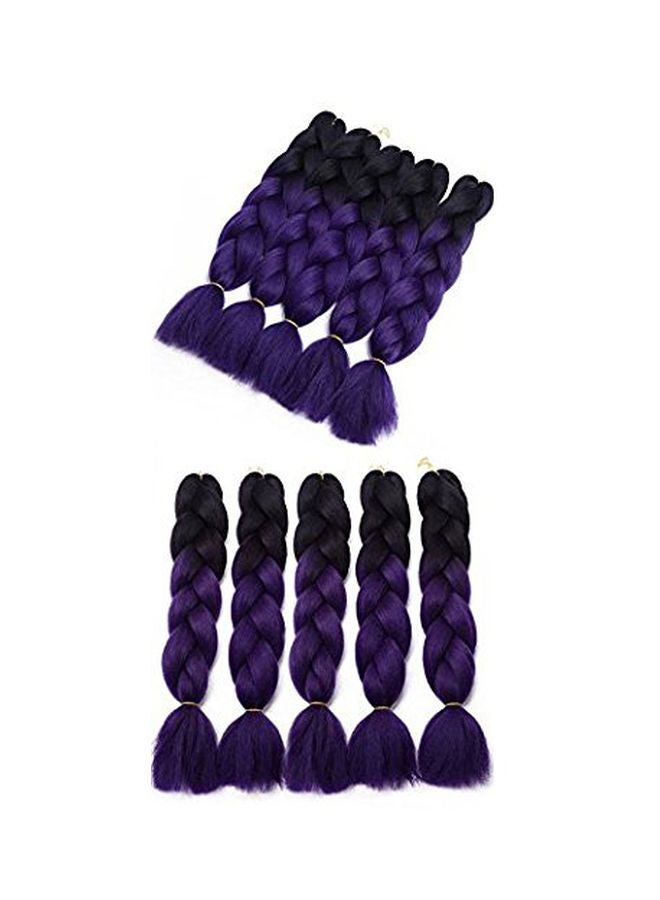 5-Piece Braiding Hair Extension Purple 24inch - v1569392307/N29317585A_1