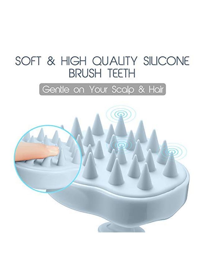 zenpy Hair Scalp Massager Shampoo Brush Grey 4.5inch - Image 3