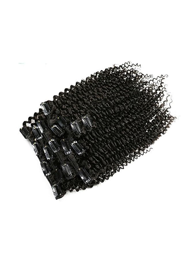 ZMVA 8-Piece Full Head Hair Extensions Black 14inch - Image 2