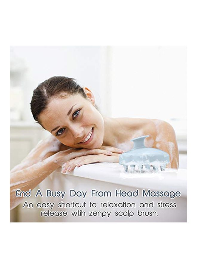 zenpy Hair Scalp Massager Shampoo Brush Grey 4.5inch - Image 4