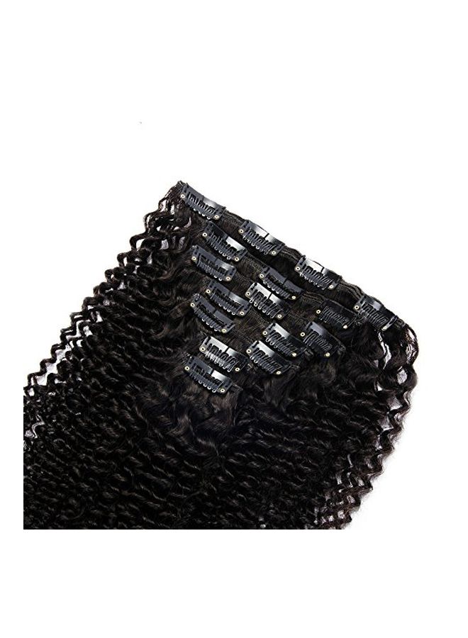 ZMVA 8-Piece Full Head Hair Extensions Black 14inch - Image 3