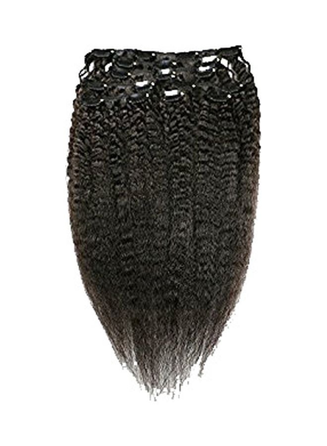 ZMVA 8-Piece Full Head Hair Extensions Black 14inch
