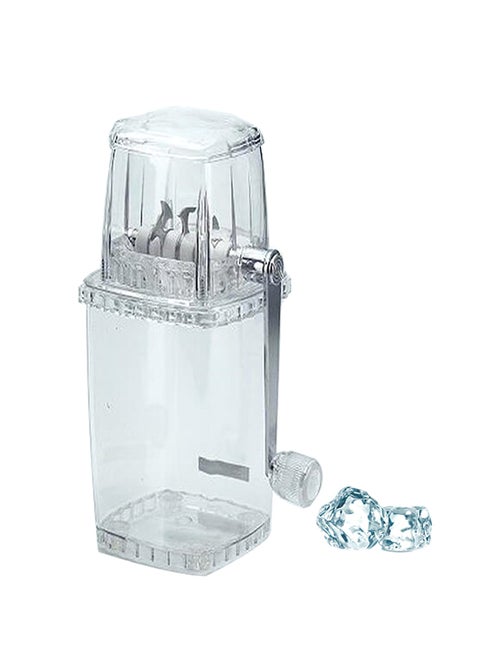 Portable Hand Crank Ice Crusher Clear