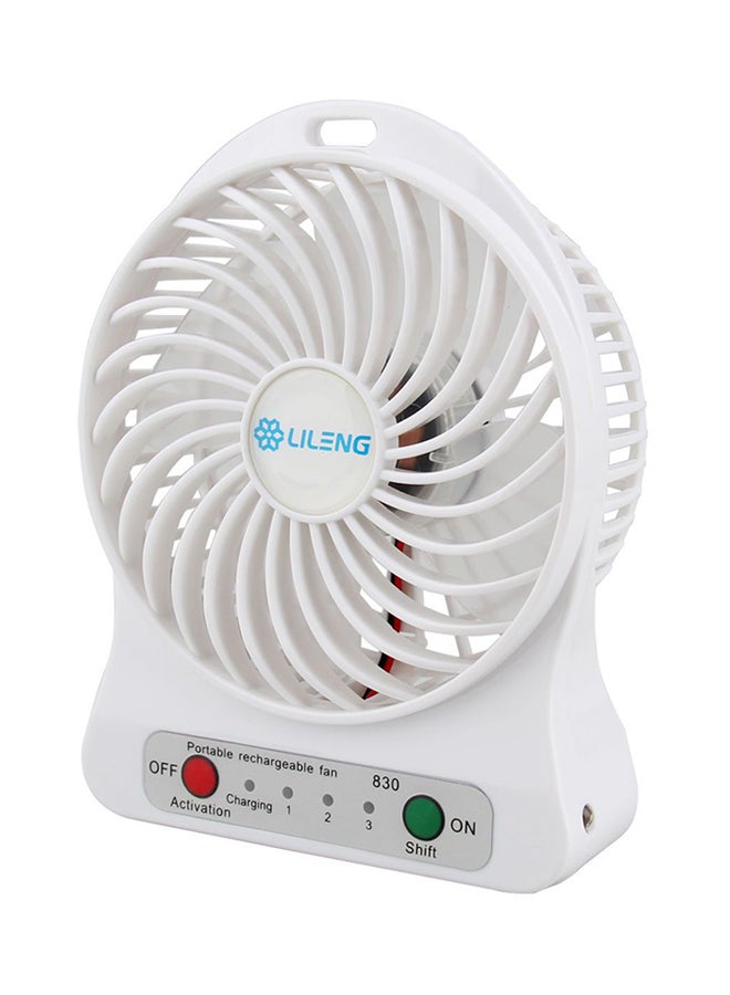 oem Summer Mini 3 Gear Speed Rechargeable Battery USB Fan 261.27310621.17 White - Image 3