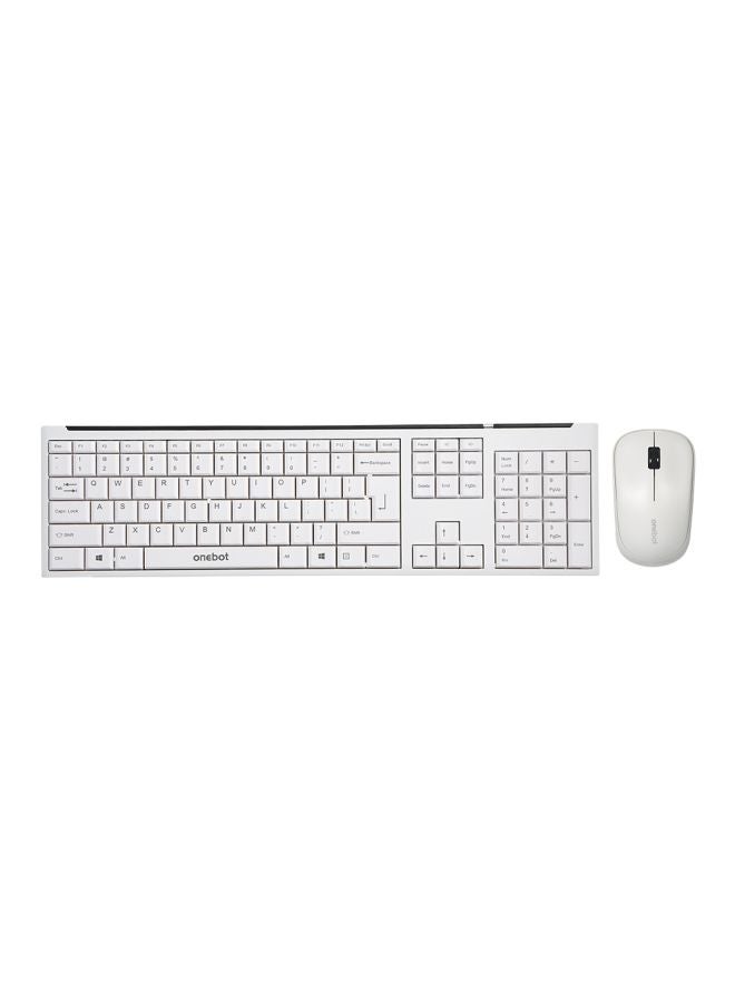 onebot 2-Piece Wireless Keyboard And Mouse Set White  - Image 1