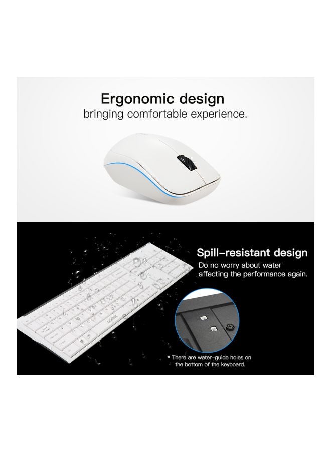 onebot 2-Piece Wireless Keyboard And Mouse Set White  - Image 4