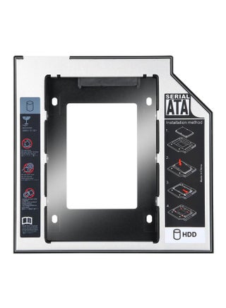 Universal SATA 2nd HDD SSD Hard Drive Caddy Case For CD/DVD-ROM Optical Bay Black - v1569392919/N28612813A_1