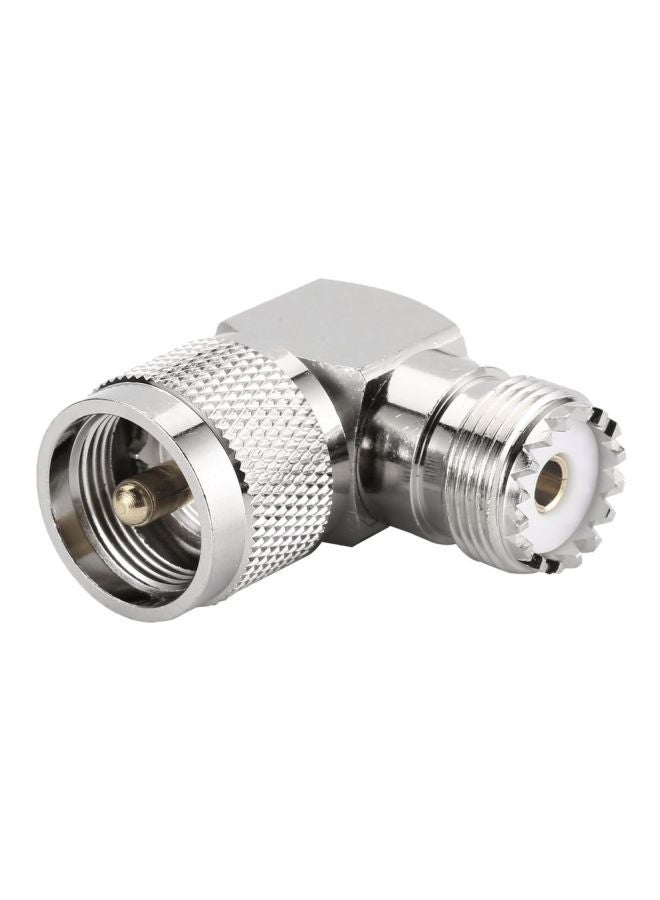محول محوري من UHF ذكر PL259 إلى أنثى So239 RF فضي - Image 1