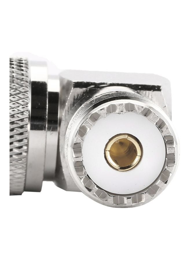 محول محوري من UHF ذكر PL259 إلى أنثى So239 RF فضي - Image 3