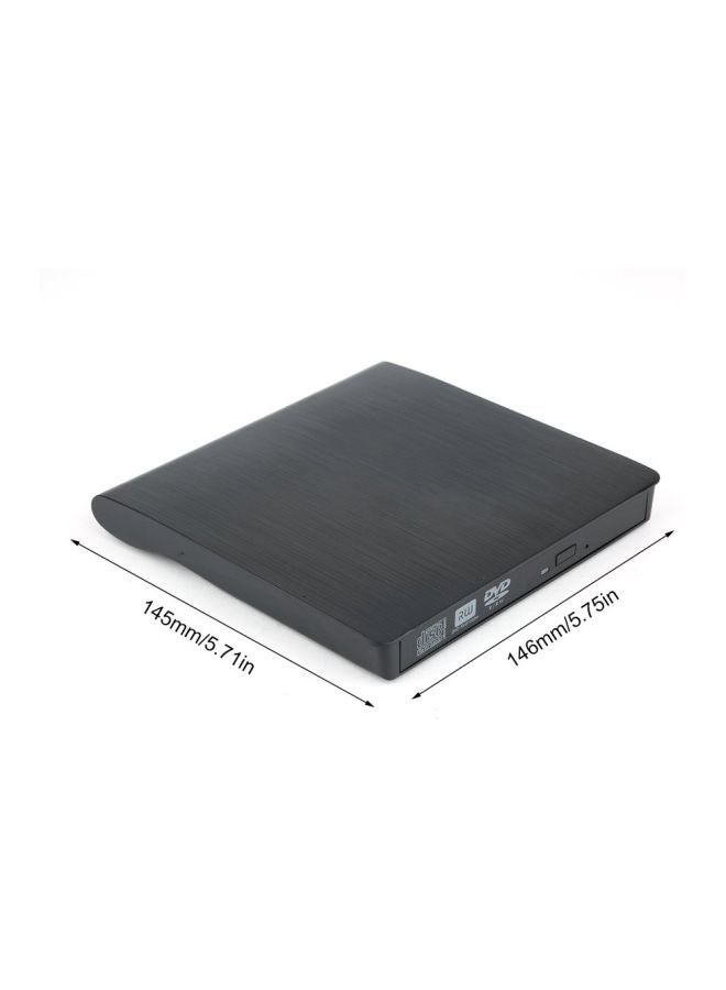 Generic External USB Optical Drive CD/DVD Writer Black  - Image 3