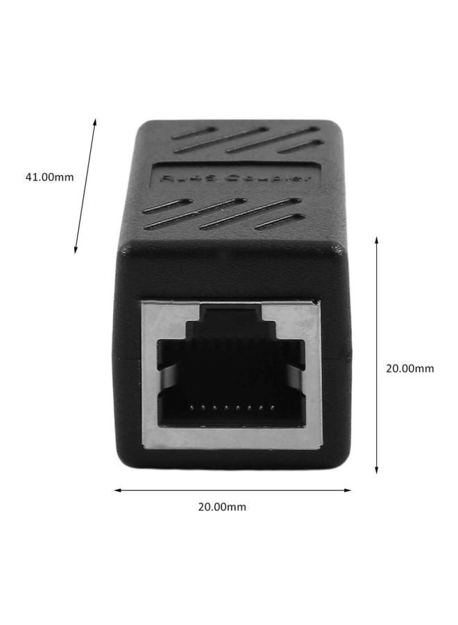 ماركة غير محددة محول موصل RJ45 لشبكة إنترنت LAN أسود  - Image 4