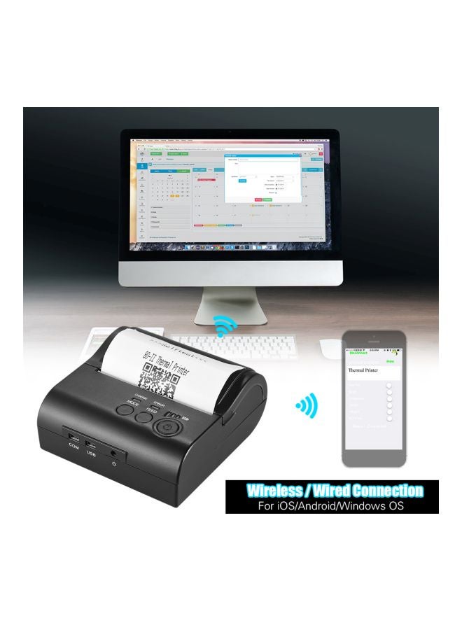 Wireless USB Thermal Printer Black - Image 2