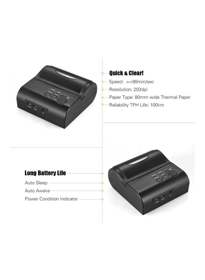 Wireless USB Thermal Printer Black - Image 4