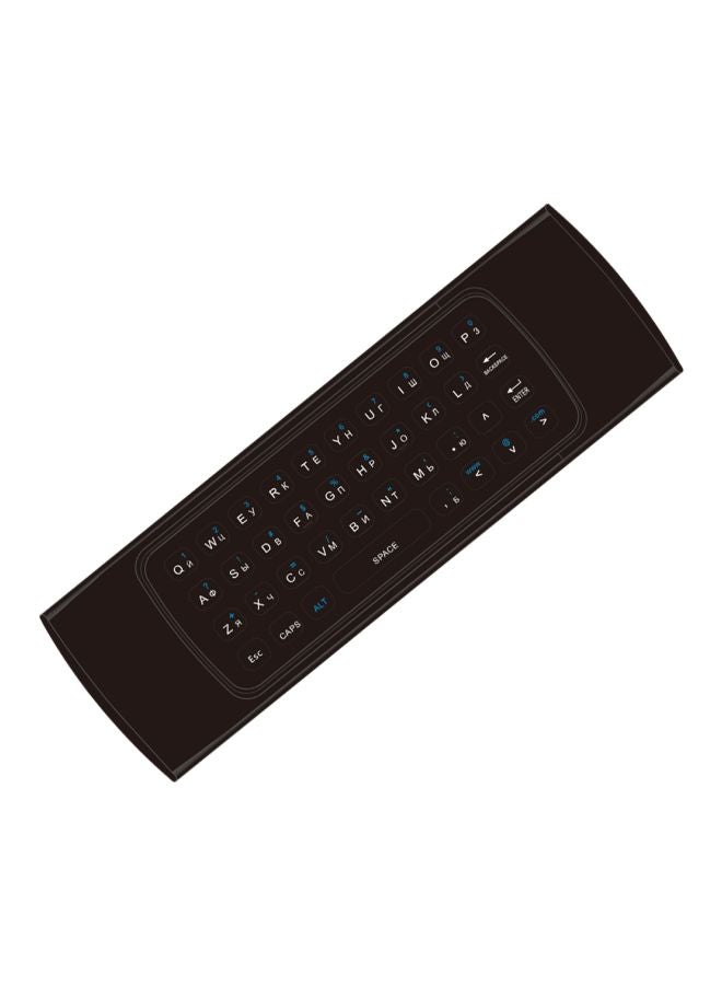 ال دبليو الميزات الرئيسية: ماوس هوائي صغير MX32.4 جيجاهرتز إصدار روسي، لوحة مفاتيح كويرتي كاملة، لوحة مفاتيح ذكية، جهاز تحكم عن بعد بخاصية التعلم بالأشعة تحت الحمراء، لوحة مفاتيح MX3 كاملة وجهاز استشعار الحركة عن بعد للتلفاز يسمح بالتحكم في الماوس على أنه يلوح بنطاق التردد عن بعد: 2.4-44835 جيجاهرتز وظيفة قابلة للترقية لألعاب الحركة 2.4 جيجا نقل يصل إلى 15 متراً، يمتاز يتوفير بطارية بفعالية، يتحول إلى وضع السكون لمدة 20 ثانية، ليصبح غير نشط أسود - Image 5