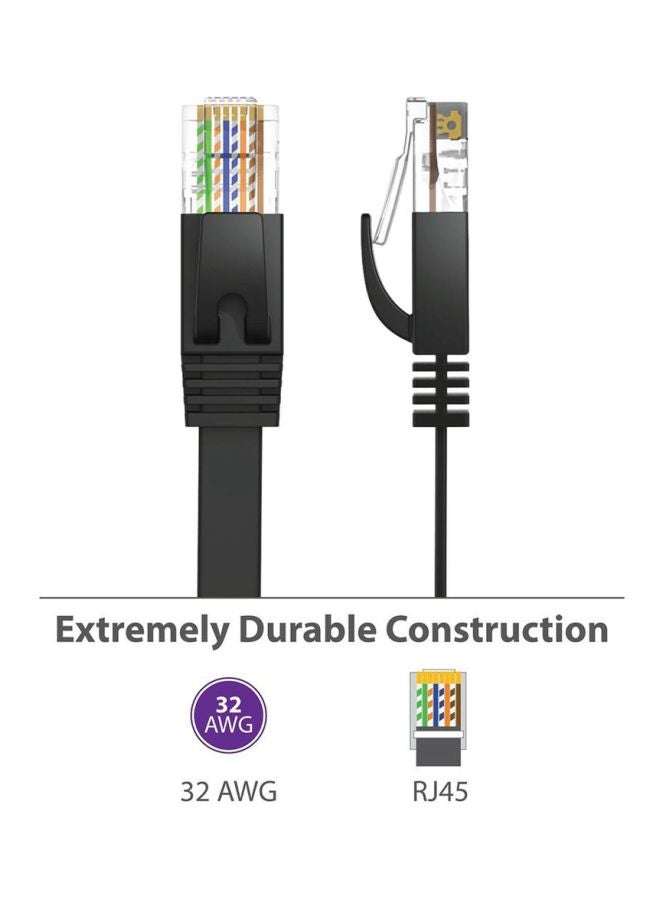Generic RJ45 Cat6 LAN Cable Black  - Image 5