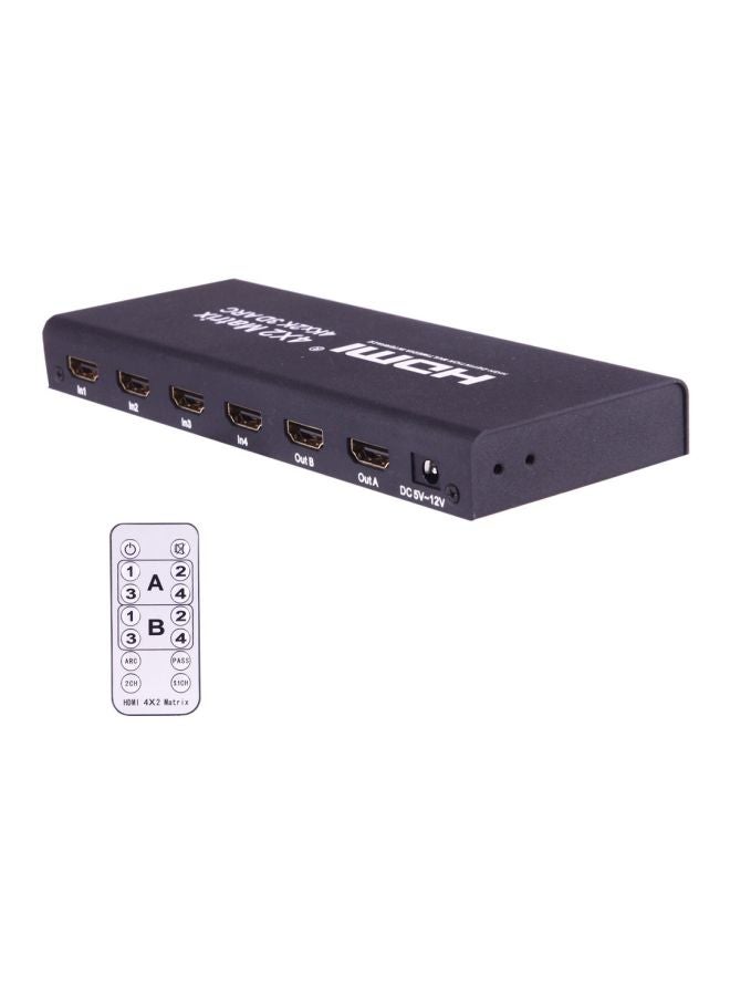 Remote Controller HDMI Matrix Switch Splitter Black  - Image 1
