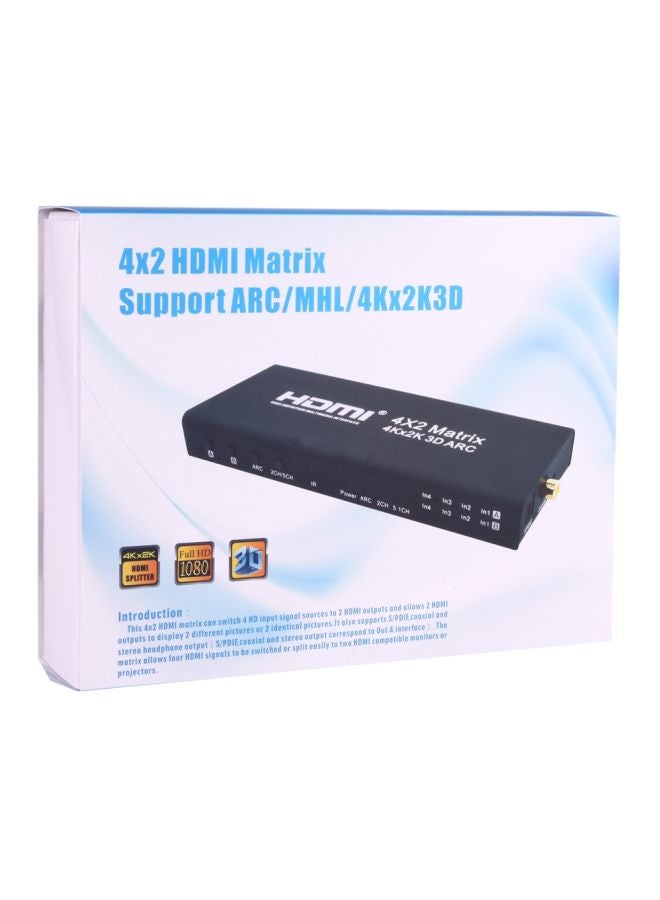 Remote Controller HDMI Matrix Switch Splitter Black  - Image 4