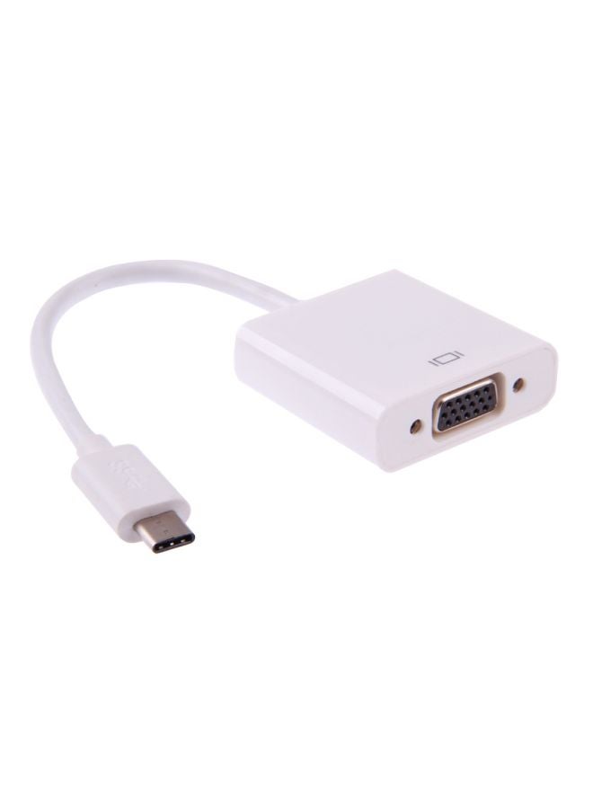 كابل محول Type-C إلى VGA متعدد الوظائف أبيض - Image 2