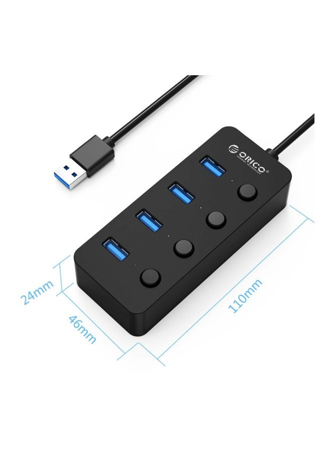 Orico 4-Port USB 3.0 Hub Black - Image 4