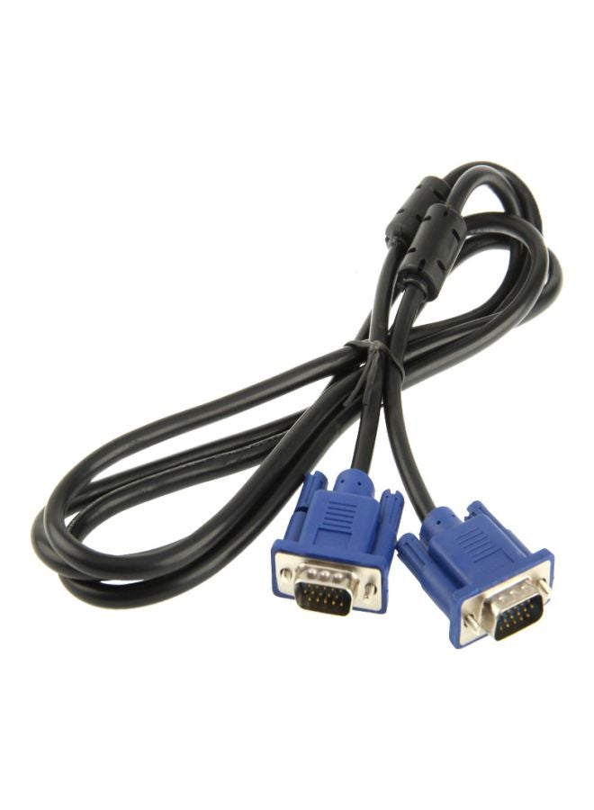 كابل نقل صورة فيجا VGA ذكر إلى ذكر بمنفذ 15 سن الأسود / الأزرق - Image 1