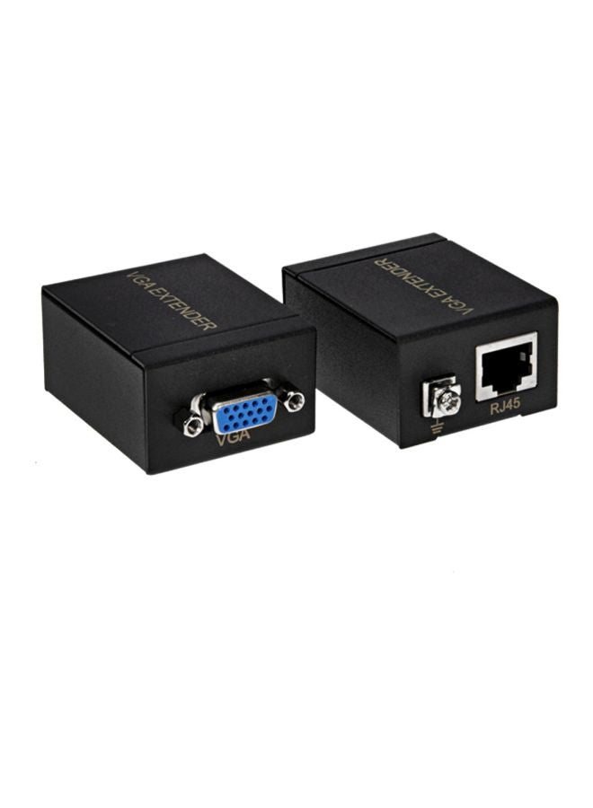 ماركة غير محددة جهاز موسع إرسال إشارة من VGA إلى RJ45 بطول 60 متراً أسود  - Image 2