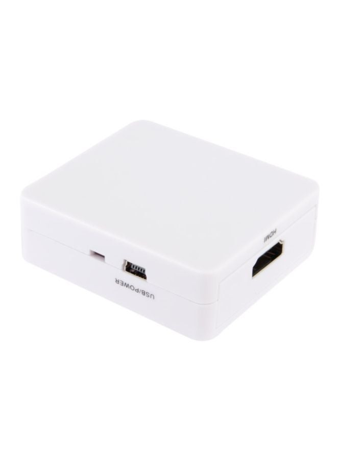 Generic - Mini VGA To HDMI  Audio Video Converter Adapter White - Image 1