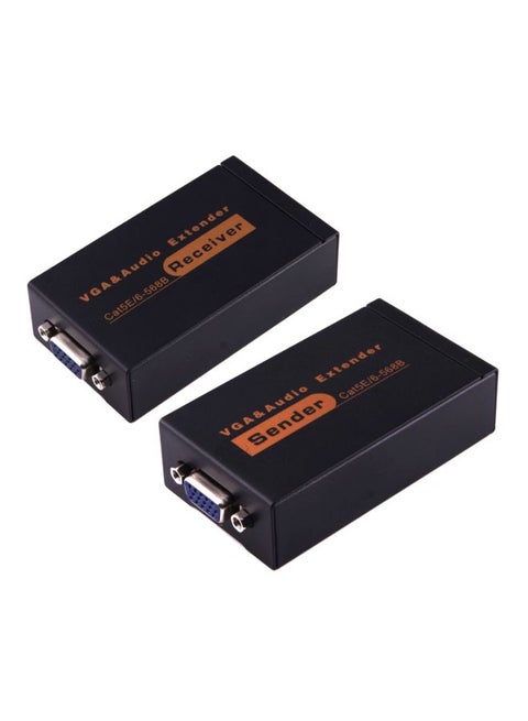 VGA And Audio Network Extender Receiver Black