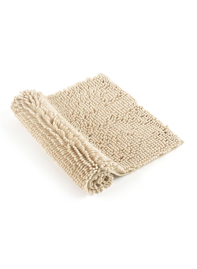 Microfiber Bath Rug Beige 20x32cm - Image 2