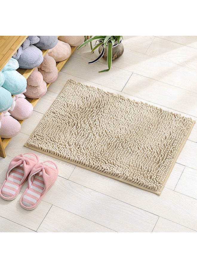 Microfiber Bath Rug Beige 20x32cm - Image 4