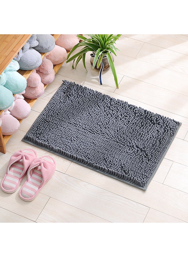 Microfiber Bath Rug Grey 20x32cm - Image 3