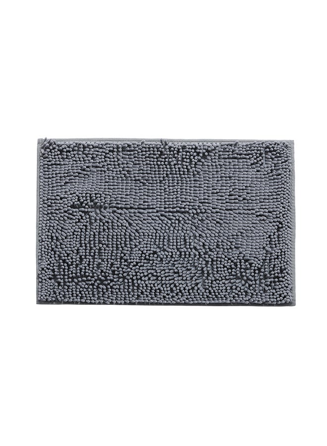 Microfiber Bath Rug Grey 20x32cm - Image 1