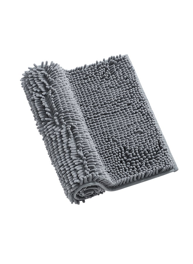 Microfiber Bath Rug Grey 20x32cm - Image 2