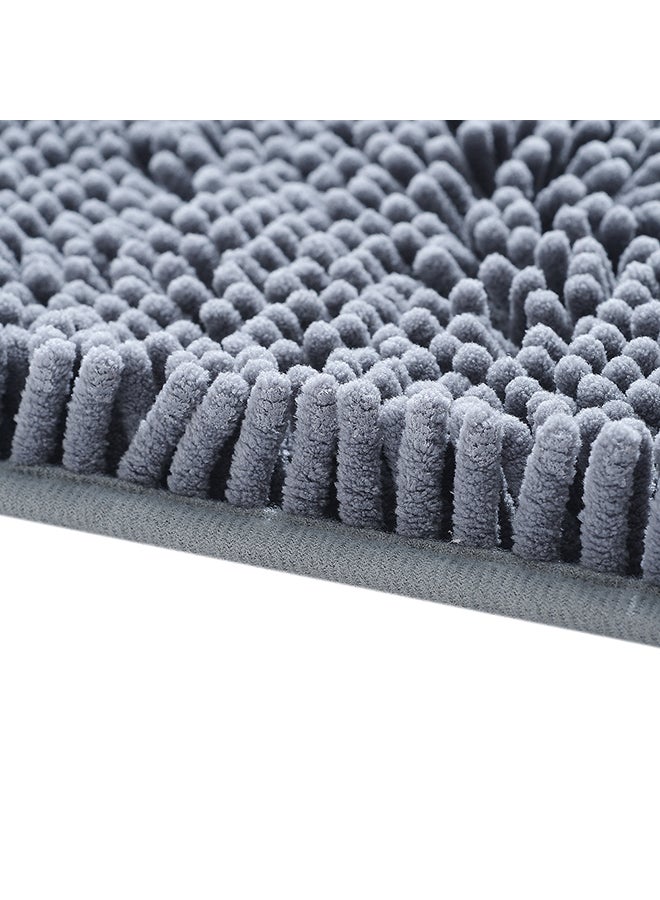 Microfiber Bath Rug Grey 20x32cm - Image 4