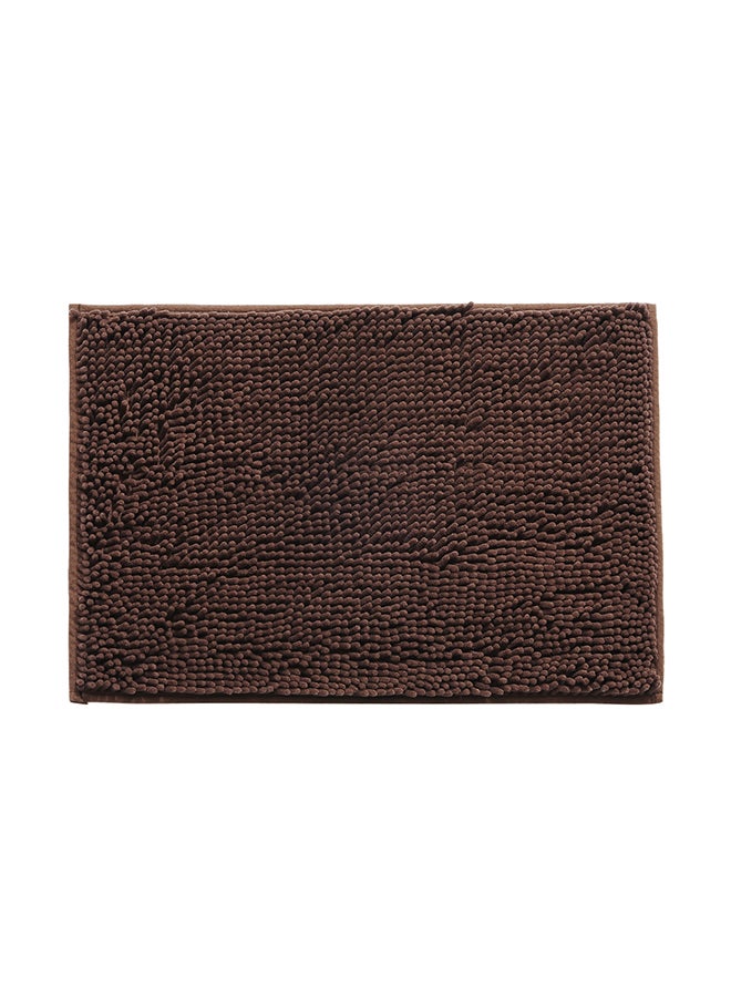 Microfiber Bath Rug Brown 20x32cm - Image 1
