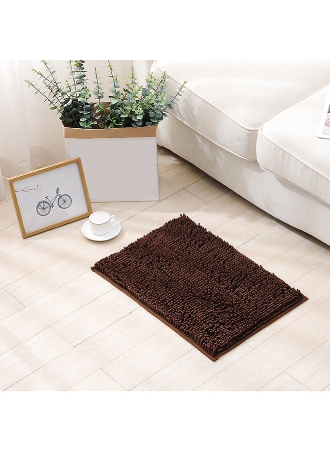 Microfiber Bath Rug Brown 20x32cm - Image 4