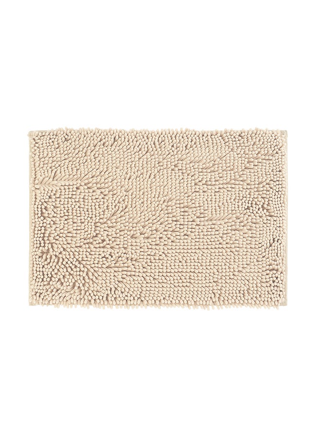Microfiber Bath Rug Beige 20x32cm - Image 1