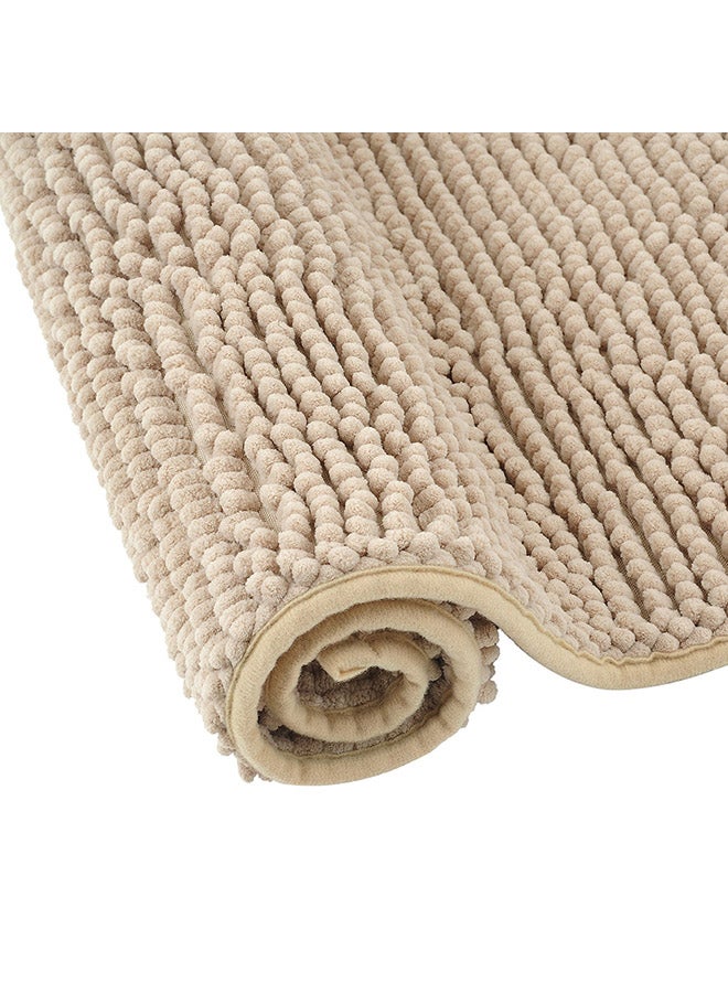 Microfiber Bath Rug Brown 20x32cm - Image 5