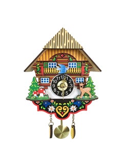 Wooden Pendulum Wall Clock Multicolour 2centimeter
