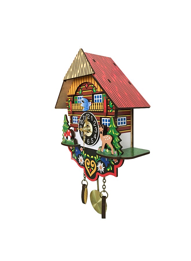 Generic - Wooden Pendulum Wall Clock Multicolour 2centimeter - Image 1