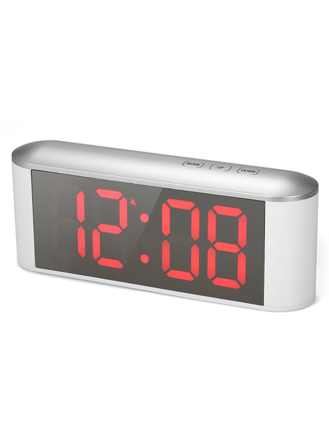 Digital Display Touch Control Usb Powered Alarm Clock white 19.5 x 4.5 x 7.7cm - Image 1