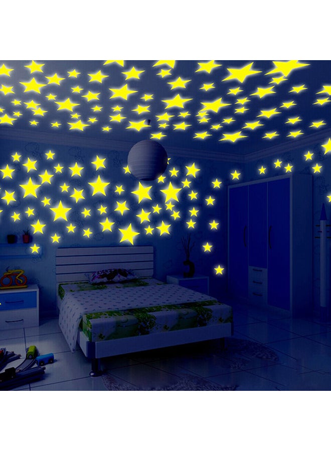 مجموعة ملصقات بتصميم نجوم لامعة ومضيئة مكونة من 100 قطعة متعدد الألوان - Image 2