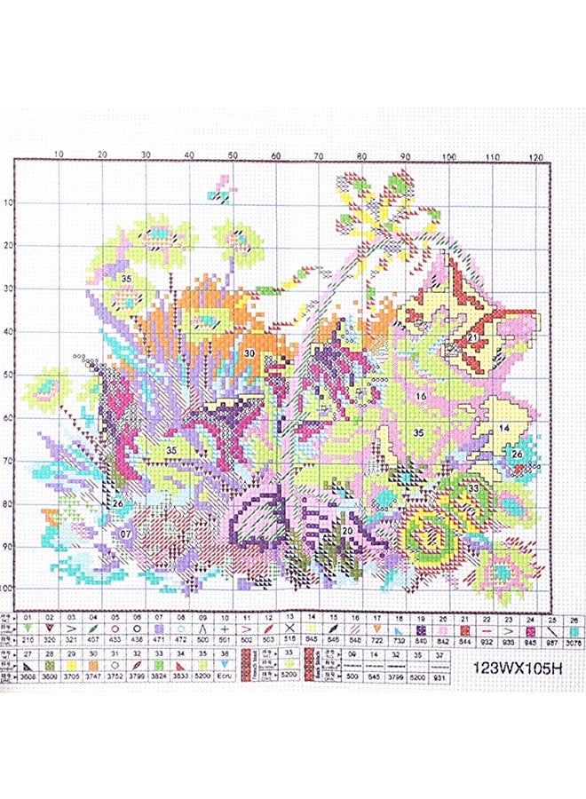 خلفيات طبيعية بنقشة قطط مطرزة يدوياً يمكنك تعليقها بنفسك أخضر 38x34Ø³Ù†ØªÙŠÙ…ØªØ±  - Image 2