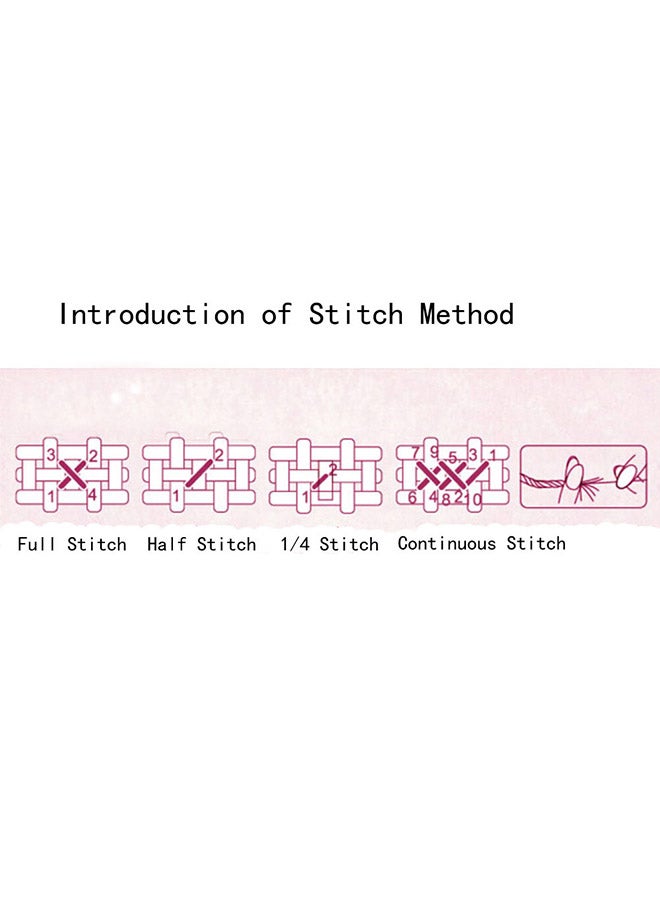 DIY Handmade Needlework House Pattern Scenery Multicolour 50x41cm - Image 3