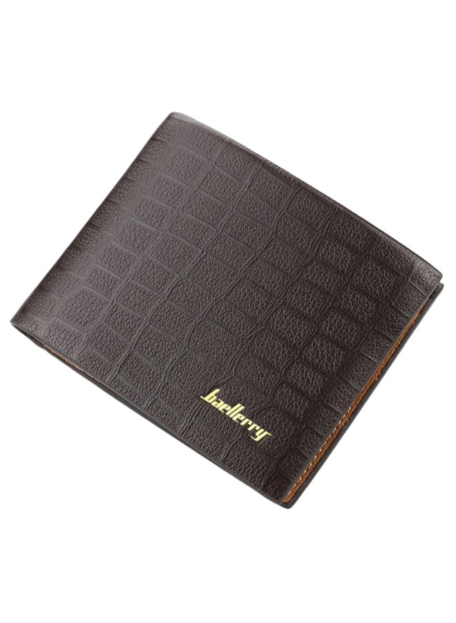 Baellery - Crocodile Pattern Multilayer Wallet Dark Brown - Image 1